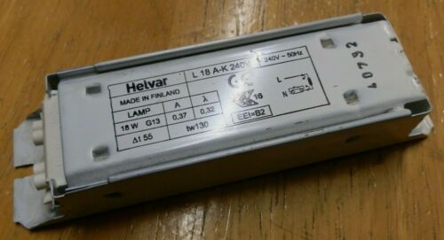 HELVAR - L18AK-HE 1x18w T8 Magnetic Ballast Switch Start Chokes HELVAR - Easy Control Gear