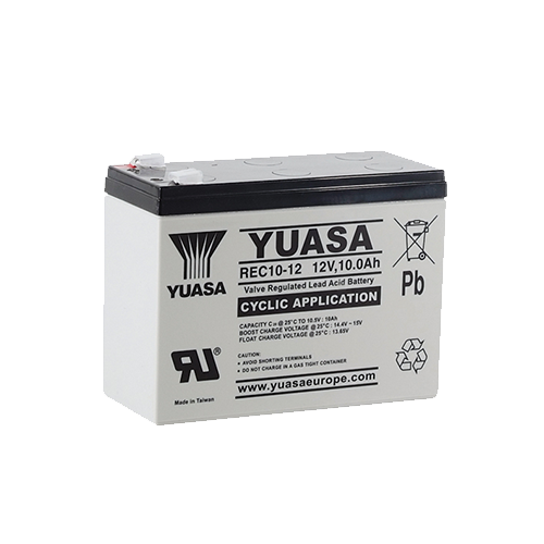 REC10-12 YUASA BATTERY 12V 10AH CYCLIC mobility battery yuasa - Easy Control Gear