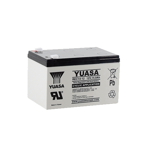REC14-12 YUASA BATTERY 12V 14AH CYCLIC mobility battery yuasa - Easy Control Gear