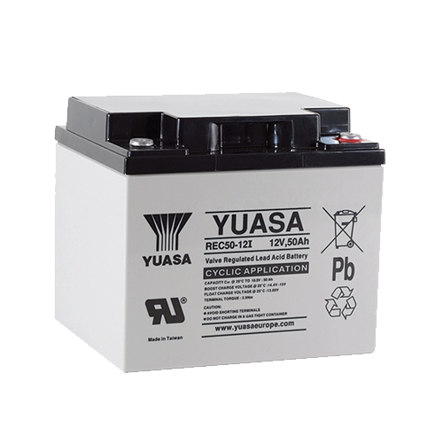 REC50-12 YUASA BATTERY 12V 50AH CYCLIC mobility battery YUASA - Easy Control Gear