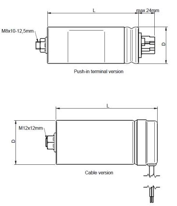 CA25MFD-L450 450v 25MFD Capacitor Stud Fixing Ignitors and Capacitors MST - Easy Control Gear