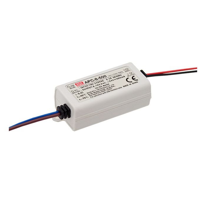 APC-8-250 - Mean Well LED Driver  APC-8-250  8W 250mA LED Driver Meanwell - Easy Control Gear