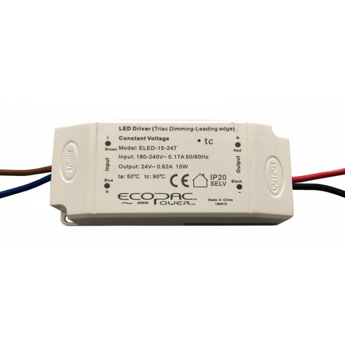ELED-15-24T - Ecopac ELED-15-24T Triac Dimmable LED Driver 24V 15W LED Driver Easy Control Gear - Easy Control Gear