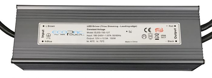ELED-150-12T - Ecopac Constant Voltage LED Driver ELED-150-12T 150W 12V LED Driver Easy Control Gear - Easy Control Gear