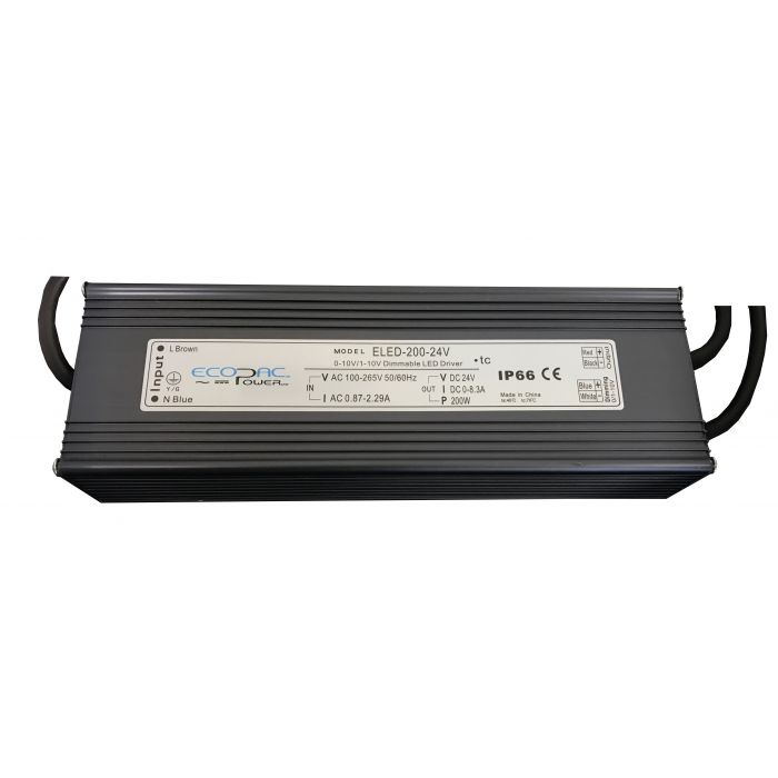 ELED-200-24V - Ecopac Constant Voltage 1-10v Dimmable LED Driver Easy Control Gear - Easy Control Gear