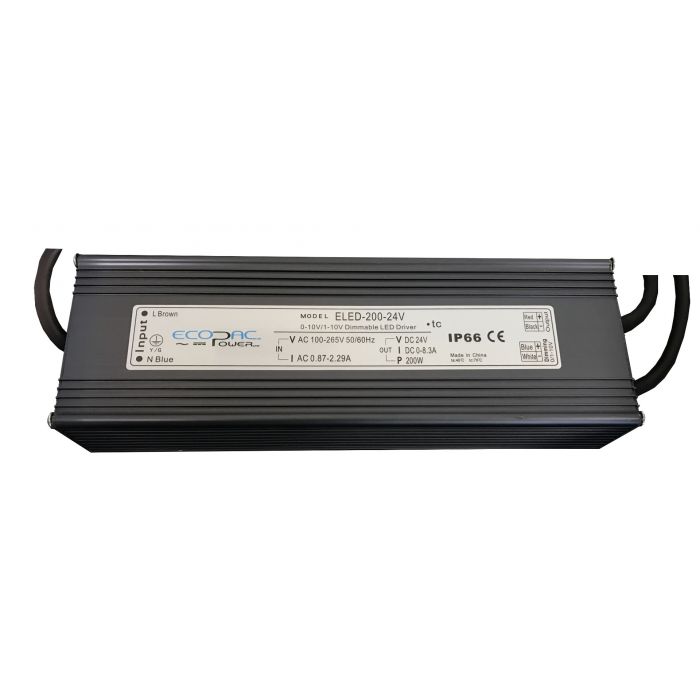 ELED-200-VS - Ecopac Constant Voltage Dimmable ELED-200-V Series 200W 12-24V LED Driver Easy Control Gear - Easy Control Gear