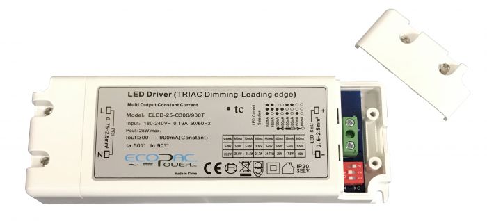 ELED-25-C300/900T - ECOPAC Constant Current LED Driver ELED-25-C300/900T LED Driver Easy Control Gear - Easy Control Gear