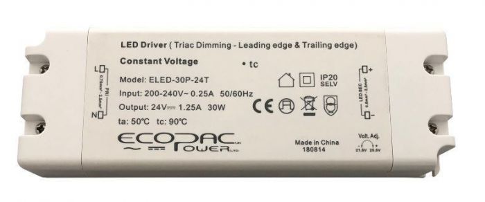 ELED-30P-12T - Ecopac Power ELED-30P-12T Triac Dimmable LED Driver 30W 12V LED Driver Easy Control Gear - Easy Control Gear
