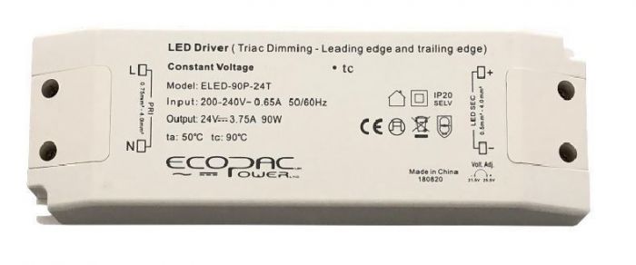 ELED-90P-24T - Ecopac Power ELED-90P-24T Triac Dimmable LED Driver 90W 24V LED Driver Easy Control Gear - Easy Control Gear