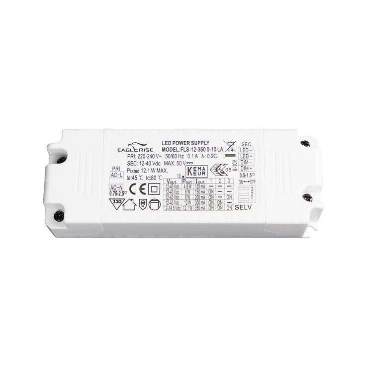 FLS-12-350 0-10 LA 0-10V Dimmable Constant Current LED Drivers 1-10V Dimmable LED Drivers Eaglerise - Easy Control Gear