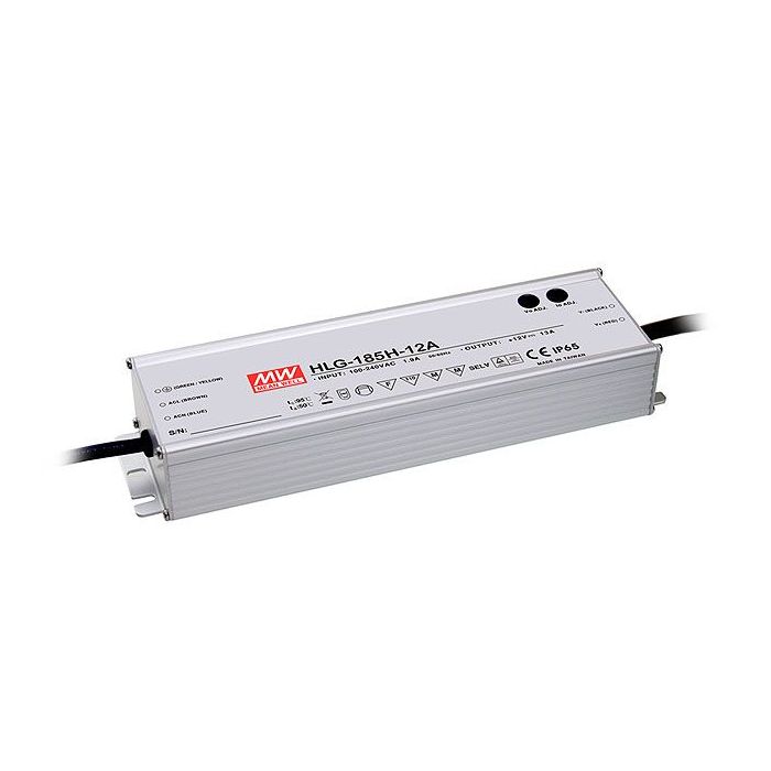 HLG-185H-BS - Mean Well HLG-185HB Series IP67 Rated LED Driver 156W – 186W 12V – 54V LED Driver Meanwell - Easy Control Gear