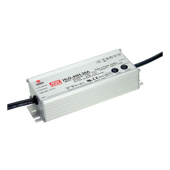 HLG-40H-S - Mean Well HLG-40H Series LED Driver 40W 12V – 54V LED Driver Meanwell - Easy Control Gear
