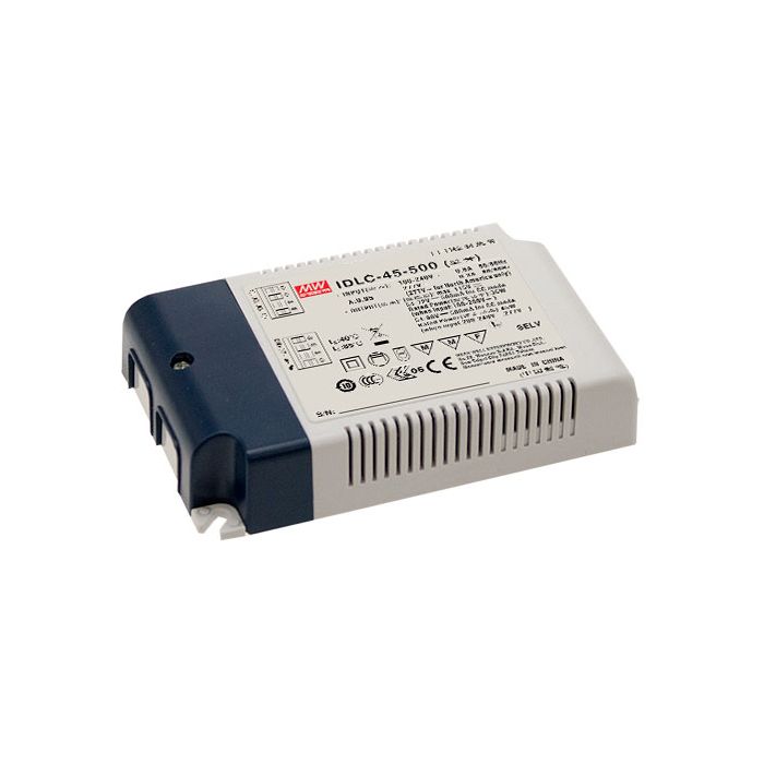 IDLC-45-S - Mean Well IDLC-45 Series LED Driver 33.25-45.15W 350-1400mA LED Driver Meanwell - Easy Control Gear