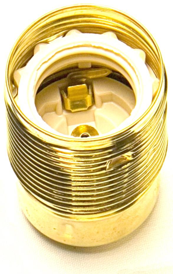 05170 Lampholder 10mm ES Brassed Threaded Skirt - LampFix - sparks-warehouse