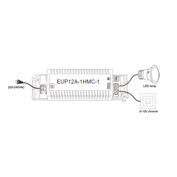 EUP12A-1HMC-1 - 1-10v Constant Current Dimming Driver LED Driver Easy Control Gear - Easy Control Gear