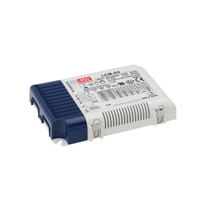 LCM-60 - Mean Well LCM-60 Selectable Current LED Driver 60W 500~1400mA LED Driver Meanwell - Easy Control Gear