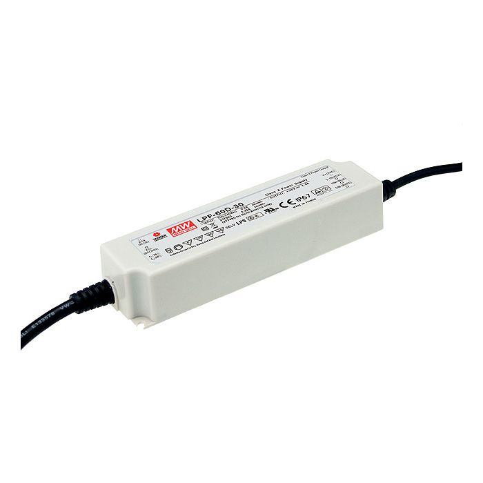 LPF-60D-12 - Mean Well Dimmable LED Driver LPF-60D-12 60W 12V LED Driver Meanwell - Easy Control Gear