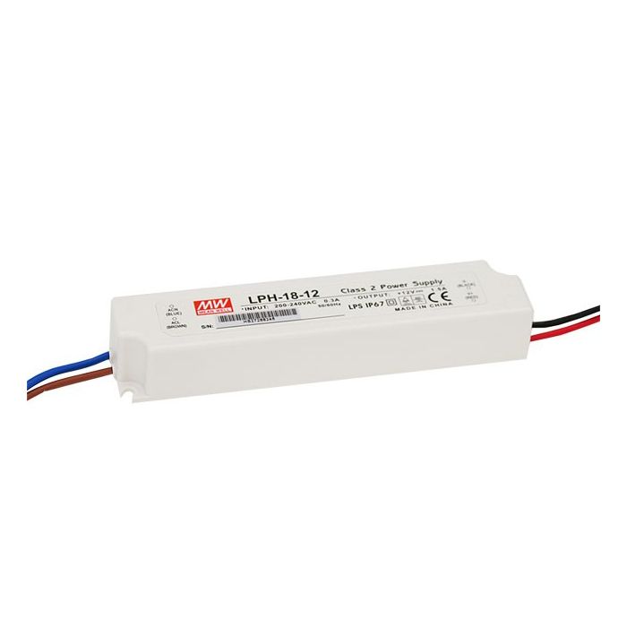 LPH-18-S - Mean Well LPH-18 Series IP67 Rated LED Driver 18W - 20W 12V – 36V LED Driver Meanwell - Easy Control Gear