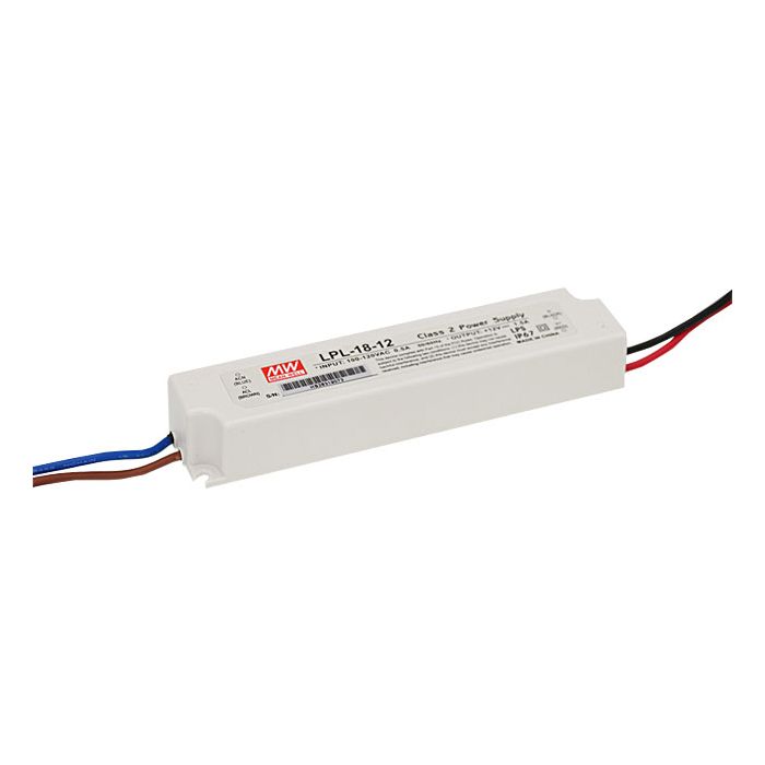 LPL-18-24 - Mean Well LED Driver LPL-18-24 18W 24V LED Driver Meanwell - Easy Control Gear