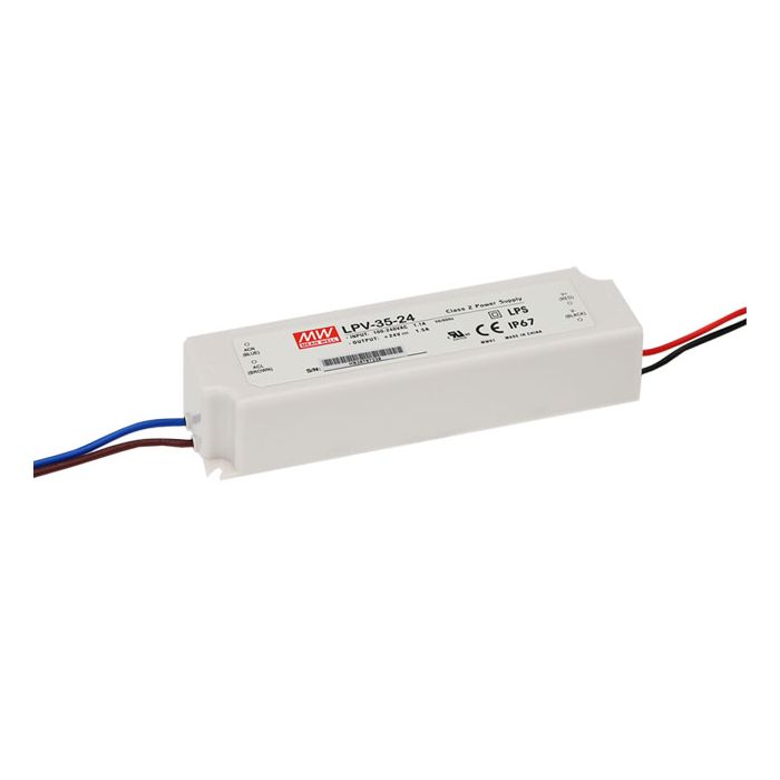 LPV-35-5 - Mean Well LED Driver  LPV-35-5  30W 5V LED Driver Meanwell - Easy Control Gear