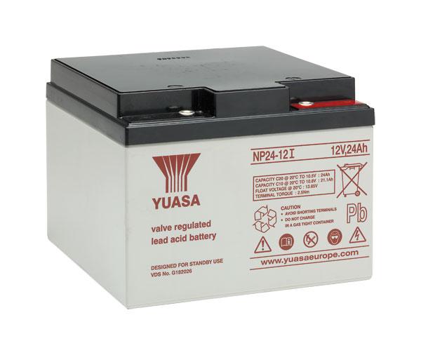 YUASA NP24-12 - BATTERY, LEAD-ACID 12V 24AH Batteries YUASA - Easy Control Gear