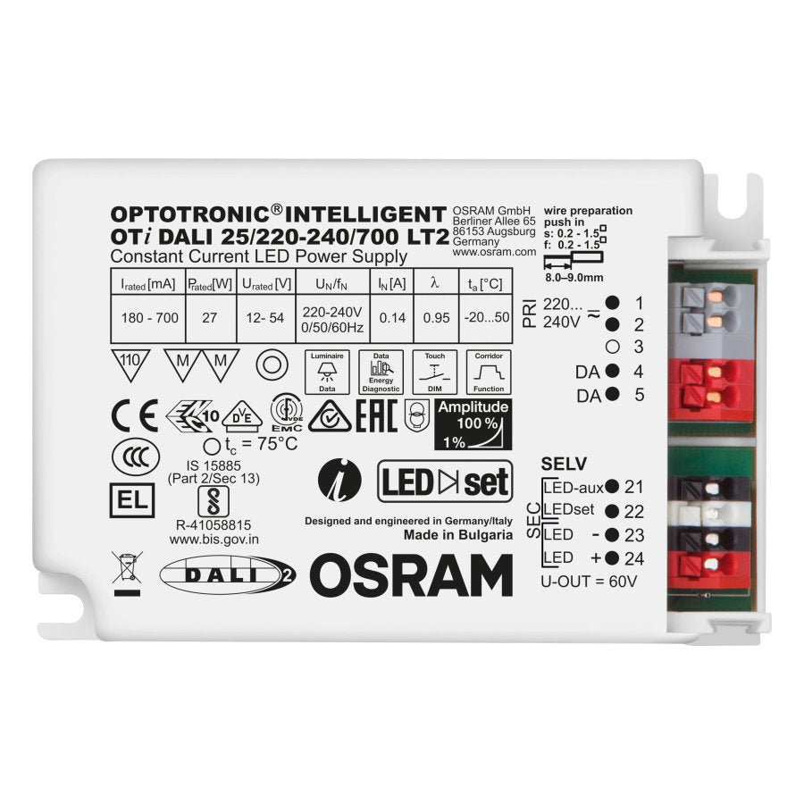 OTi DALI 25/220…240/700 LT2 LED Driver Osram - Easy Control Gear