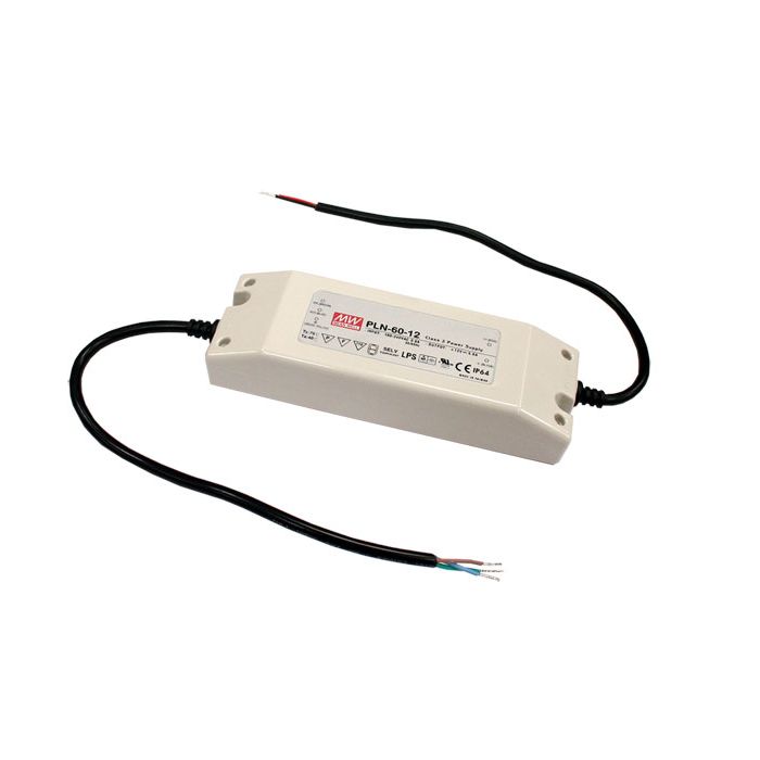 PLN-60-S - Mean Well PLN-60 Series LED Driver 60W 12V – 48V LED Driver Meanwell - Easy Control Gear