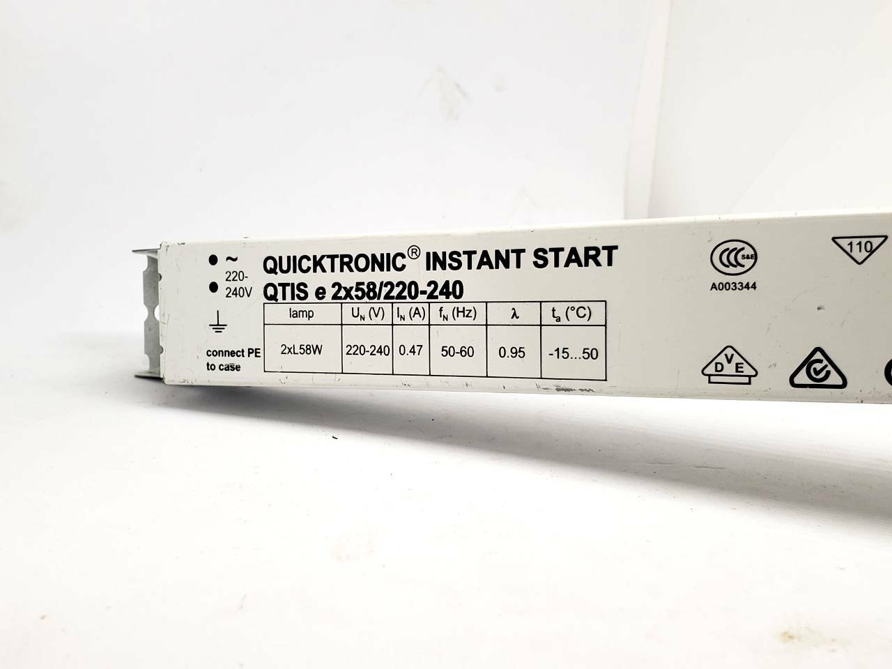 QTIS E 2x58/220-240  2X58w T8 Ballast ECG-OLD SITE LEDVANCE/OSRAM - Easy Control Gear