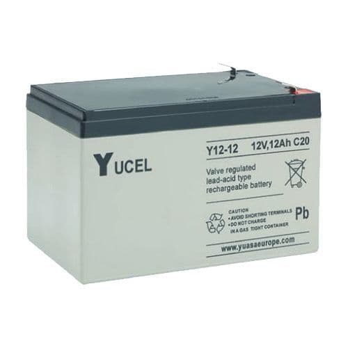 YUASA Y12-12 - BATTERY, LEAD ACID 12V 12AH, YUCEL Batteries YUASA - Easy Control Gear