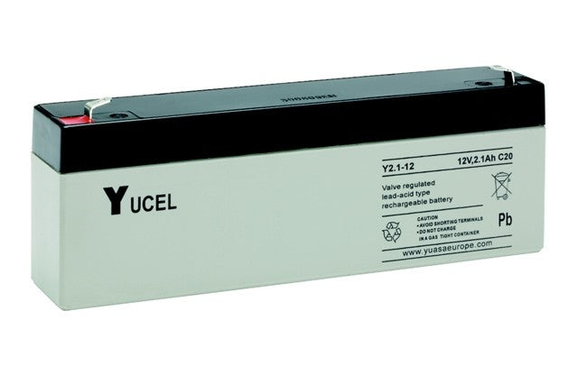Yuasa Yucel Y2.1-12 12v 2.1ah Battery Emergency Batteries Yuasa - Easy Control Gear